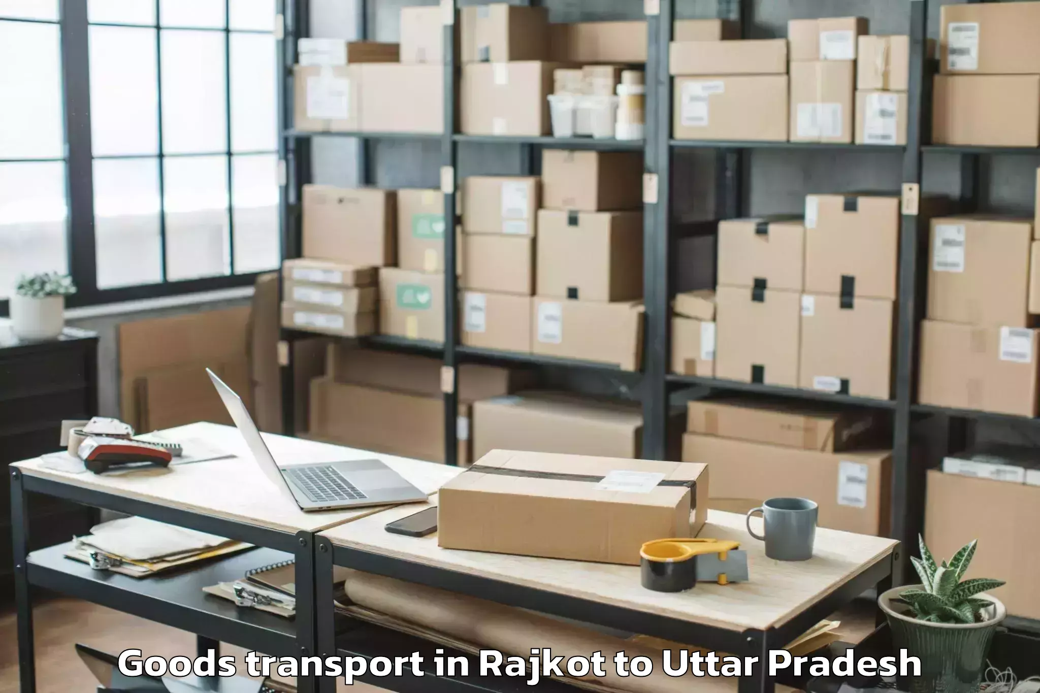 Book Rajkot to Bhadohi Goods Transport